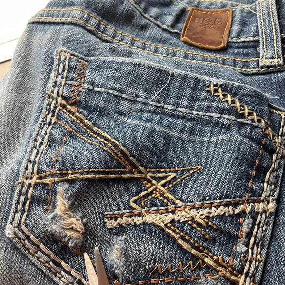 BKE Womens 28 Libby Stretch Bootcut Denim Jeans Y2K Low Rise Western - Picture 7 of 15